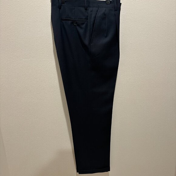 Kirkland Navy Blue Wool Dress Slacks - Picture 2 of 7